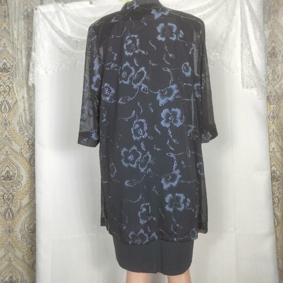 R&M Richards Petite Formal Dress w sparkle sheer Jacket size 18/20 P - Picture 2 of 16